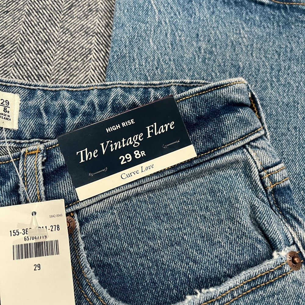 abercrombie and fitch curve love high rise vintage flare jean | size 29 - Picture 5 of 6